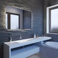 Mirrorsled Skaidrus veidrodis su LED galiniu apšvietimu 1000x700 (apvalinti kampai) + mygtuku