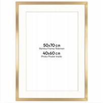 Auksinė nuotraukų rėmelė Framai® 50x70 cm su passe-partout (40x60 cm)