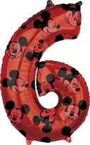 GoDan AMSCAN Foil balionas 6 Mickey Mouse, raudona, 66 cm