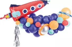 PartyDeco Balionų girlianda Raketa, 154x130cm
