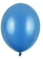 PartyDeco Stiprūs balionai Karibų mėlyna spalva, blizgūs 30 cm, 50vnt