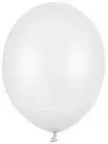 PartyDeco Stiprūs balionai Balti, blizgūs 30 cm, 50vnt