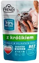 FRENDI Gabalėliai padaže su triušiena – drėgno kačių ėdalo – 100 g