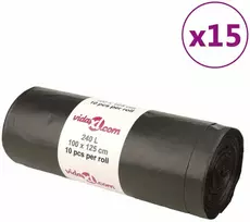 Šiukšlių maišai, 150vnt., juodos spalvos, 240l