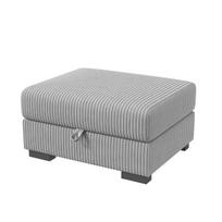 Modulinė Sofa su Saugykla – Minkštas Kordas, Pilka, Saugojimo Pakoja