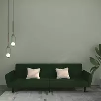 Dvivietė sofa-lova, tamsiai žalios spalvos, aksomas