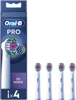 Braun Oral-B EB18-4 3D Baltas Pro Dantų Šepetėlio Galvutės, 4 Vnt.