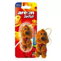 AREON Smile žaislas šunims su braškių / rudos spalvos oro gaivikliu