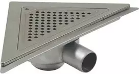 BLÜCHER reguliuojamas gyvenamųjų namų trapas „Trio“, 50 mm, betonui ir plytelėms, žemas modelis, 314 tipas, montavimui kampe