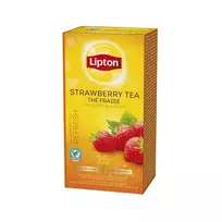 Staples Juoda arbata LIPTON STRAWBERRY, 25vnt. x 2g/pakuotėje