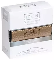 Millefiori Milano Icon Car Air Freshener Vanilla & Wood Metal automobilio kvapas, 47 g