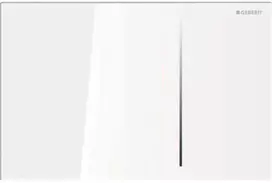 Geberit taustiņš Sigma70, 240x158 mm, 80 mm skalojamā kaste, balts stikls