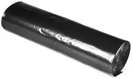 LDPE šiukšlių maišai 120L, 25vnt., juodi, 25mkr - 1 ritinėlis