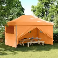 Išskleidžiama proginė palapinė su 4 sienomis, oranžinė