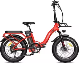 Elektrinis dviratis FAFREES F20 Max, 20", raudonas, 500W, 22,5Ah
