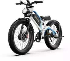 Elektrinis dviratis Duotts N26, 26", 1500W, 20Ah SAMSUNG, baltas/mėlynas