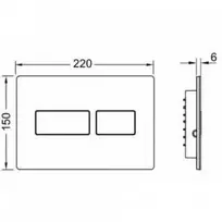 Vandens nuleidimo mygtukas Tecesolid 9240433, baltas matinis
