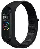 Beline apyrankė Mi Band 7/6/5/4/3 NylonLoop juodos spalvos