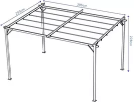 Pavėsinė Pergola SPRINT 3x4, Baltas