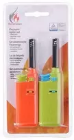 Other Brand BBQ - Dujinis žiebtuvėlis šašlykui / virtuvei 14 cm 2 vnt. (oranžinė / žalia)