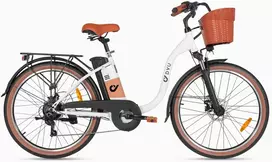 Elektrinis dviratis DYU C6 PRO, 26", 250W, 15,6Ah, baltas