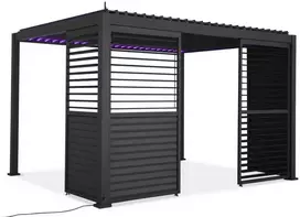 Reguliuojama žaliuzių panelė pavėsinei Pergola PREMIUM 4m, Anthracite (123,5 cm)