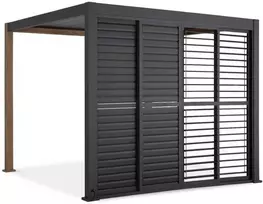 Stumdomos žaliuzinės durys pavėsinei Pergola PREMIUM 3m, Anthracite