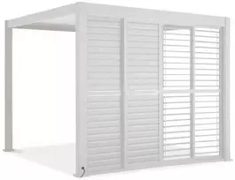 Stumdomos žaliuzinės durys pavėsinei Pergola PREMIUM 3m, Baltas
