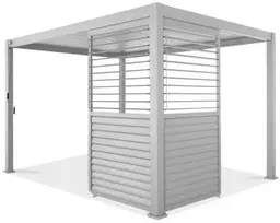Reguliuojama žaliuzių panelė pavėsinei Pergola PREMIUM 4m, Baltas (123,5 cm)