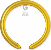 Gemar Metaliniai modeliavimo balionai, auksiniai, D4, ilgis 140 cm, skersmuo 5 cm, 100 vnt.