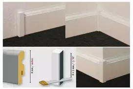 Nežinomas Grindjuostės kampas FOF A015, balta, 12,2 cm