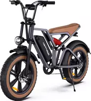 Elektrinis dviratis HappyRun G60, 20", 750W, 18Ah, pilkas