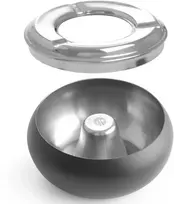 Peleninė su nuimamu apvadu, nerūdijančio plieno, juoda, skersmuo. 105 mm – Hendi 440230