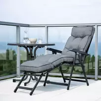 Šezlongas su atrama kojoms Lena Lounger H024-07PB PATIO