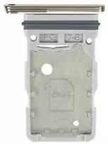 SIM kortelės laikiklis Samsung S918 S23 Ultra Dual Kreminis rusvai gelsvas originalus (service pack)