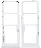 SIM kortelės laikiklis Samsung A125 A12/A127 A12S Baltas originalus (service pack)