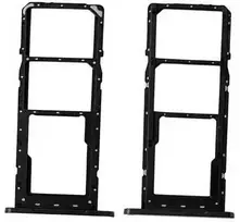 SIM kortelės laikiklis Samsung A14 4G A145 Juodas originalus (service pack)