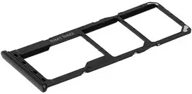 SIM kortelės laikiklis Samsung A226 A22 5G Juodas originalus (service pack)