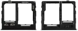 SIM kortelės laikiklis Samsung A326 A32 5G 2021 Juodas originalus (service pack)
