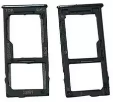SIM kortelės laikiklis Samsung A426 A42 5G Juodas originalus (service pack)
