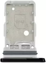 SIM kortelės laikiklis Samsung S918 S23 Ultra Dual Graphite Pilkas originalus (service pack)
