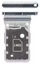 SIM kortelės laikiklis Samsung G998 S21 Ultra 5G Phantom Sidabrinis originalus (service pack)