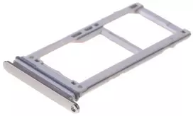 SIM kortelės laikiklis Samsung S10e/S10/S10+ DUAL Baltas/Sidabrinis originalus (used Grade A) (Atnaujinta)