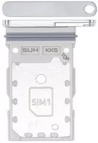 SIM kortelės laikiklis Samsung S908 S22 Ultra Dual Phantom Baltas originalus (service pack)