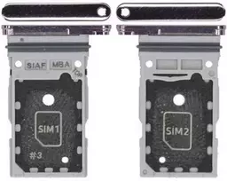 SIM kortelės laikiklis Samsung S911/S916 S23/S23 Plus Dual Lavender originalus (service pack)