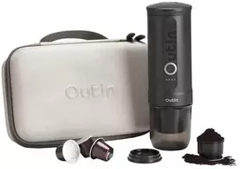 Outin Nano 7500 mAh nešiojamasis kavos virimo aparato rinkinys (pilkas) + apsauginis dėklas