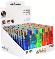 Adamo žiebtuvėlis 149001 piezo su LED šviesa 50vnt