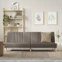 Dvivietė sofa-lova, taupe spalvos, audinys