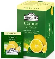 Žalioji vaisinė arbata Ahmad Lemon Vitality, 20x2g