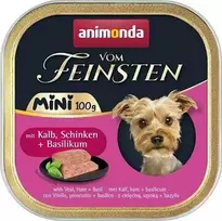 Basil ANIMONDA Vom Feinsten Adult Mini veršiena, kumpis ir bazilikas - šlapias šunų maistas - 100g